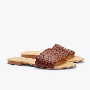 Nisolo Isla Woven Slide in Woven Brandy